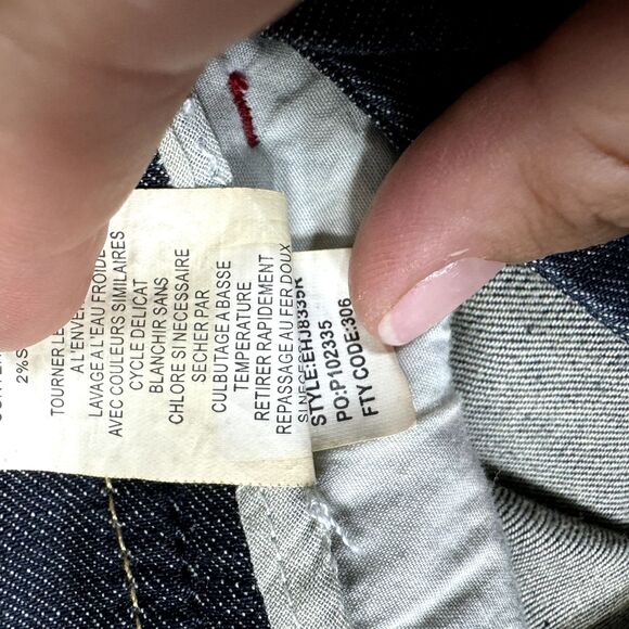 Echo Red Denim Jeans Women's 13/14 Blue Dark Wash Cargo Pockets Embroidered - Picture 11 of 11